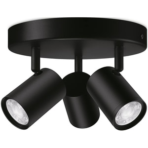 Plafoniera LED WIZ Imageo, 3x5W, 1035lm, Wi-Fi, RGB, negru