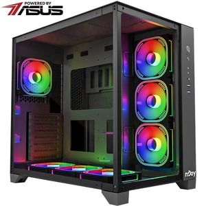 Sistem Desktop PC MYRIA Style V91 Powered by ASUS, AMD Ryzen 7 9800X3D pana la 5.2GHz, 32GB, SSD 1TB, NVIDIA GeForce RTX 5080 16GB, Ubuntu