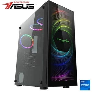 Sistem Desktop Gaming MYRIA Vision V112 Powered by ASUS, Intel Core I5-13400F pana la 4.6GHz, 16GB, SSD 1TB, NVIDIA GeForce RTX 3060 12GB, Ubuntu