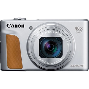 Aparat foto digital CANON PowerShot SX740 HS Lite Travel Kit, 20.3 MP, 4K, Wi-Fi, argintiu