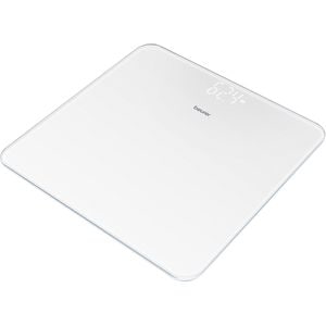 Cantar corporal BEURER GS 225, 180kg, electronic, sticla securizata, alb