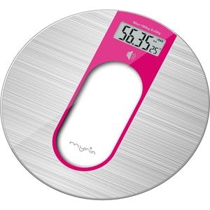 Cantar corporal MYRIA MY4901PK, 180kg, electronic, sticla securizata, roz