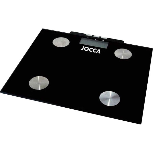 Cantar corporal JOCCA 7148, 100kg, electronic, fibra de sticla, negru