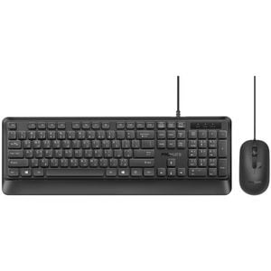 Kit tastatura si mouse cu fir PROMATE Combo-CM5.EN, USB, negru