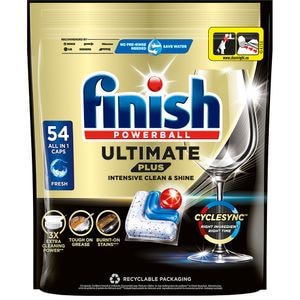 Detergent pentru masina de spalat vase FINISH Ultimate Plus, 54 capsule