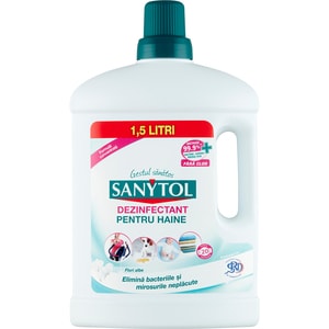 Dezinfectant pentru haine SANYTOL Flori albe, 1.5L