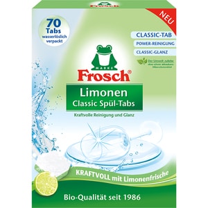 Detergent ecologic pentru masina de spalat vase FROSCH Lemon Classic, 70 tablete
