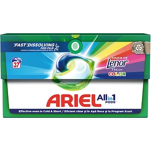 Detergent capsule ARIEL All in One PODS Touch of Lenor Color, 37 spalari