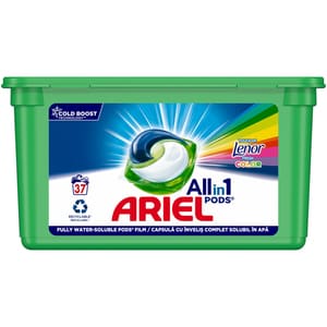 Detergent capsule ARIEL All in One PODS Touch of Lenor Color, 37 spalari