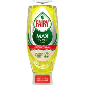 Detergent de vase FAIRY MaxPower Lemon, 650ml
