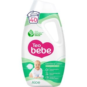 Detergent lichid TEO BEBE Gentle & Clean Aloe, 1.8 l, 40 spalari