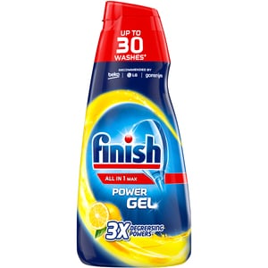 Detergent pentru masina de spalat vase FINISH All in One Max Power Gel Lemon, 600ml