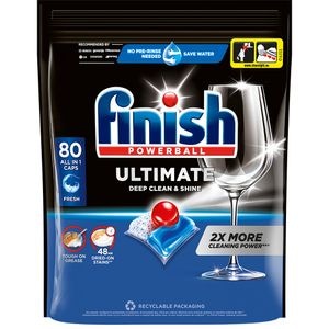Detergent capsule FINISH Ultimate pentru masina de spalat vase, 80 spalari