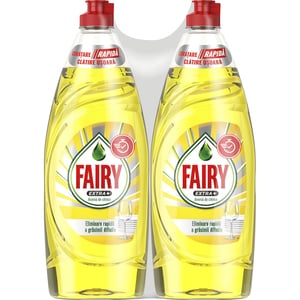 Pachet Detergent de vase FAIRY Extra+ Citrice, 2 x 650 ml