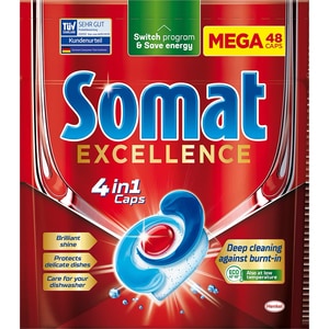 Detergent pentru masina de spalat vase SOMAT Excellence, 48 tablete