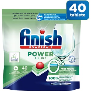 Detergent pentru masina de spalat vase FINISH Powerball 0%, 40 tablete