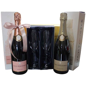 Pachet cadou LUXURY BASKETS Champagne Louis Roderer 4CLR
