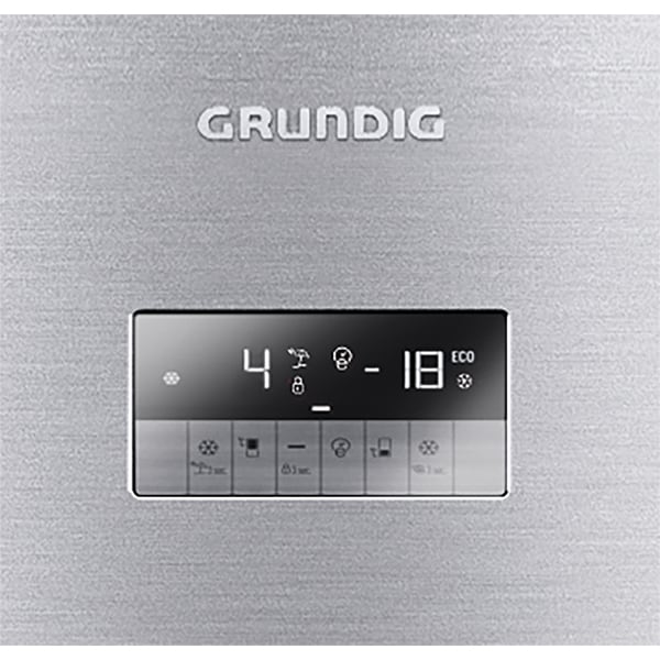Combina frigorifica GRUNDIG GKN 16220 X, Duo-Cooling No Frost, 354 l, H 201 cm, Clasa A++, inox