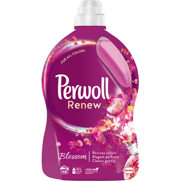 Detergent lichid PERWOLL Renew Blossom, 2.88 l, 48 spalari