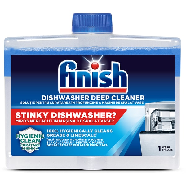Solutie curatare pentru masina de spalat vase FINISH, 250 ml