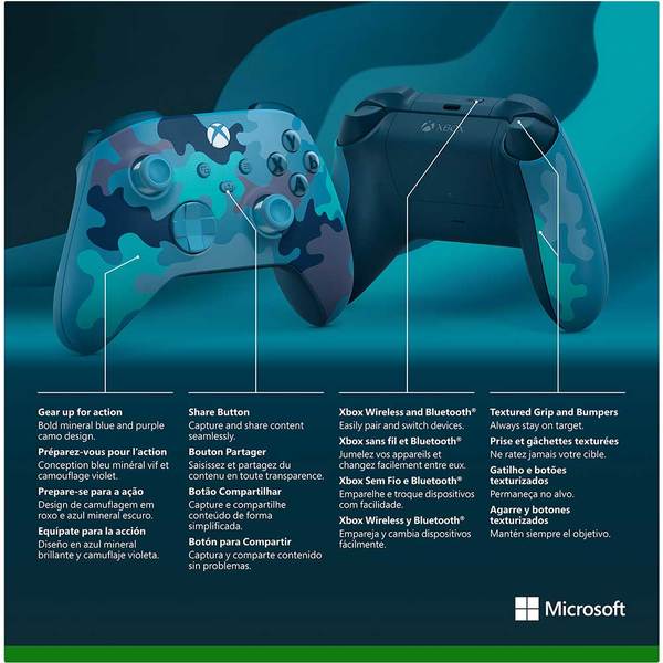 Controller Wireless MICROSOFT Xbox Series X, Mineral Camo Special Edition