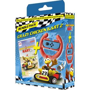 Crazy Chicken Kart 2 Steering Wheel Bundle Nintendo Switch (Code in a box)