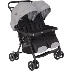 Carucior gemeni GRACO DuoRider GS1217AASTG, 5 puncte, 0 luni+, gri-negru