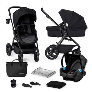 Carucior 3in1 KINDERKRAFT A-Tour KSATOU00BLK3, 5 puncte, 0 luni+, negru