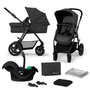 Carucior 3in1 KINDERKRAFT Moov CT KSMOOVCTBLK, 5 puncte, 0 luni+, negru