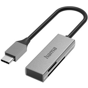 Cititor de carduri HAMA 200131, USB Type-C, SD/microSD, negru