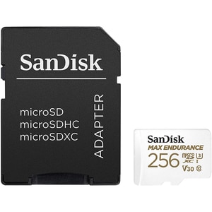 Card de memorie SANDISK Max Endurance, microSDXC, 256GB, 100MB/s, clasa 10/U3/V30, UHS-I, adaptor