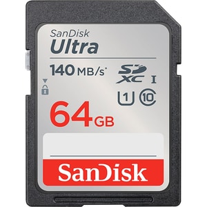 Card de memorie SANDISK Ultra, SDXC, 64GB, 140MB/s, clasa 10, UHS-I