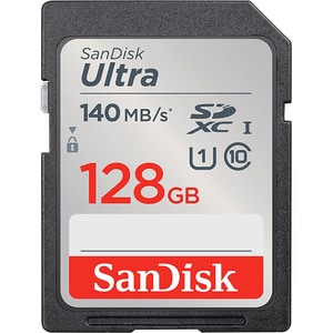 Card de memorie SANDISK Ultra, SDXC, 128GB, 140MB/s, clasa 10, UHS-I