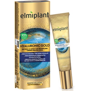 Crema contur pentru ochi ELMIPLANT Hyaluronic Gold, 15ml