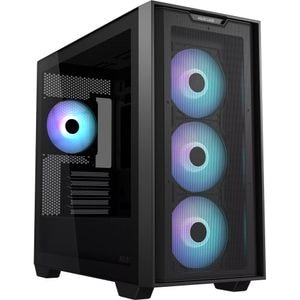 Carcasa PC ASUS A21 PLUS Case, USB 3.2 Gen 2 Type C, fara sursa, negru
