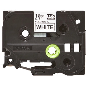 Banda etichete BROTHER TZE-FX241, 18mm, 8m, Negru pe Alb