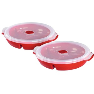 Set caserole XAVAX 111464, 2 piese, plastic, rosu