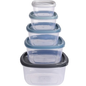 Set caserole EXCELLENT HOUSEWARE 911000170, 5 piese, 0.225-1.9l, plastic, transparent