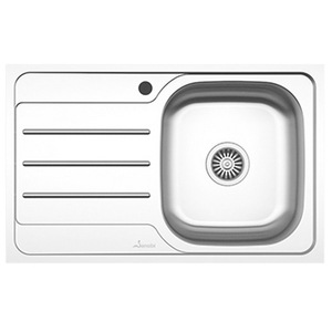 Chiuveta bucatarie SANOBI 2131 BDL-XXL, 1 cuva, picurator stanga, inox, argintiu