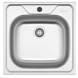 Chiuveta bucatarie SANOBI 2301 BPL, 1 cuva, inox, argintiu