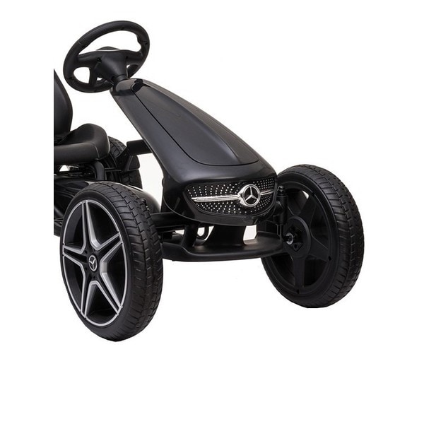 Kart cu pedale copii NOVOKIDS Mercedes Benz Kart PRO, 3-9 ani, negru