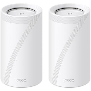 Sistem Wireless Mesh TP-Link Deco BE85 BE19000, Tri-Band 1376 + 5760 + 11520 Mbps, 2 bucati, alb