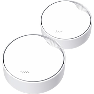 Sistem Wireless Mesh Gigabit TP-LINK Deco X50-PoE AX3000, WI-Fi 6, Dual Band 574 + 2402 Mbps, 2 Buc, alb