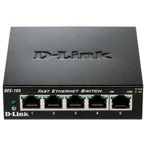 Switch D-LINK DES-105, 5 porturi, negru