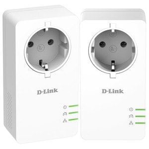 Kit adaptor PowerLine D-LINK AV2 1000 HD DHP-P601AV, Gigabit, alb
