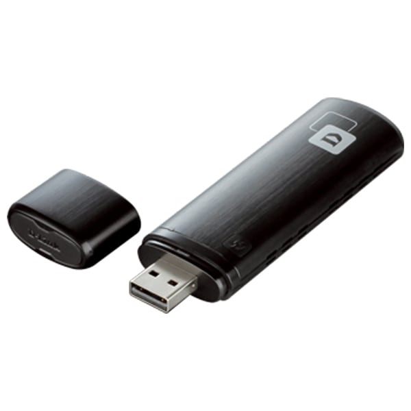 Adaptor USB Wireless D-LINK AC 1200 DWA-182, Dual-Band 300 + 867Mbps, negru