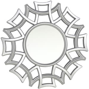 Set 3 oglinzi decorative DECOR Tulum, D 11 cm, argintiu