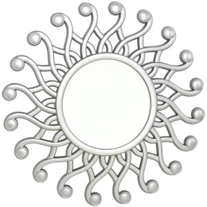 Set 3 oglinzi decorative DECOR Chen, D 11 cm, argintiu