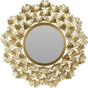 Oglinda decorativa KI, D 52 cm, auriu