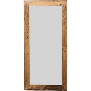 Oglinda decorativa KI Teak, 167 x 70 cm, maro
